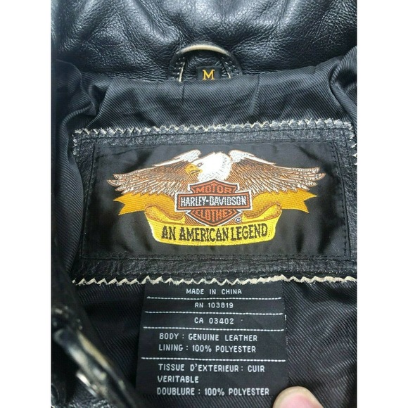 VTG Harley Davidson Leather Jacket Size Medium - Picture 9 of 12
